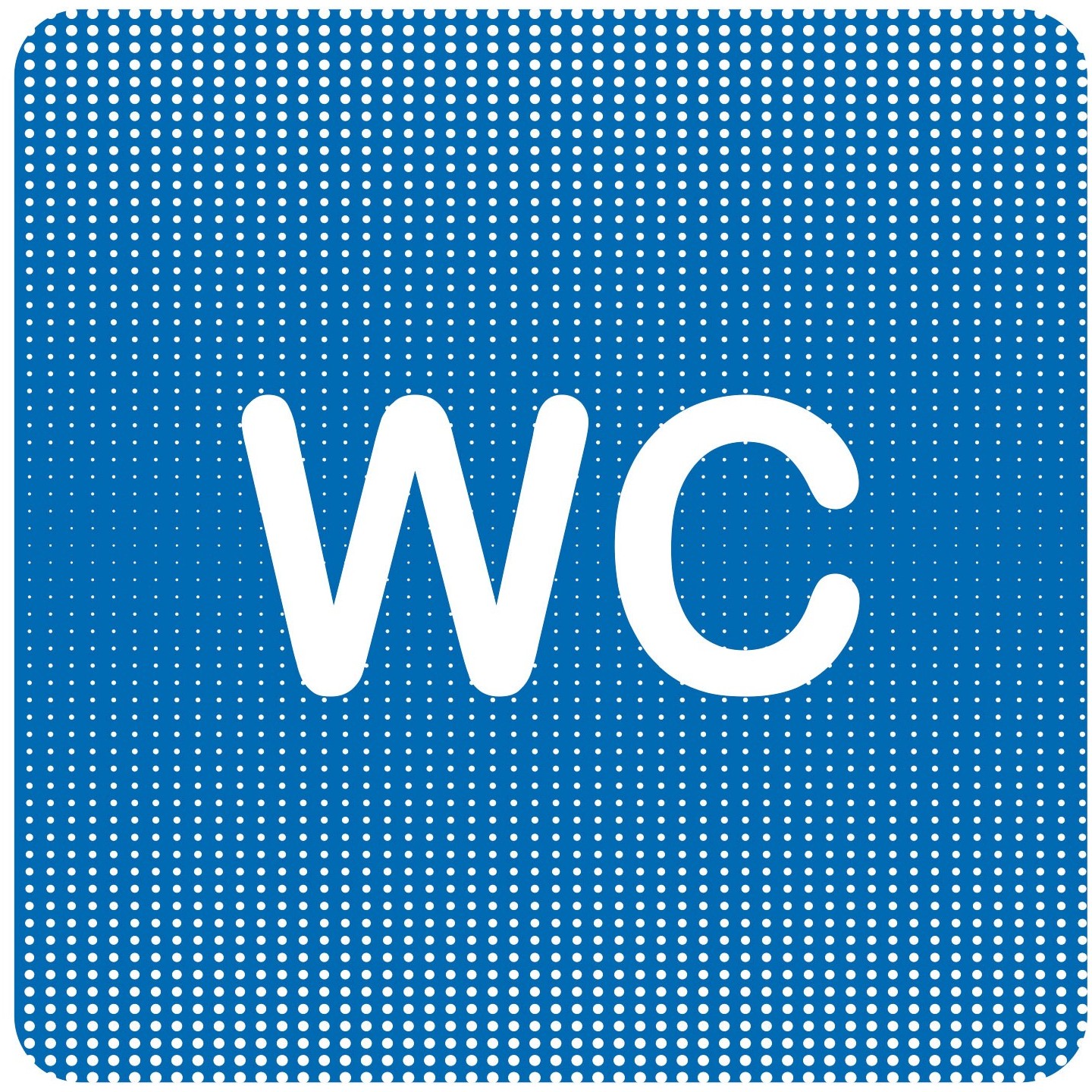 Plaque de porte "Point Picto" en plexiglass ou aluminium - WC