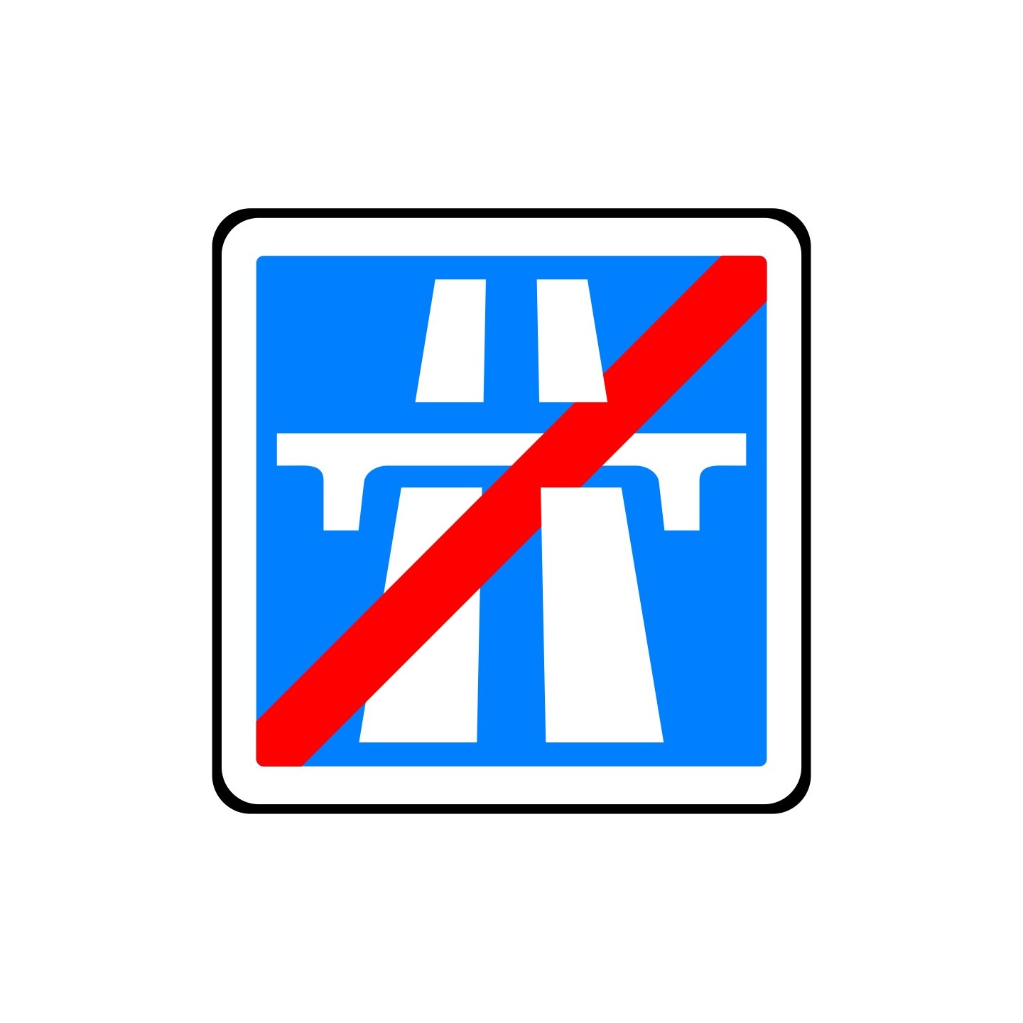 Panneau type routier Fin d'une autoroute ref:C208