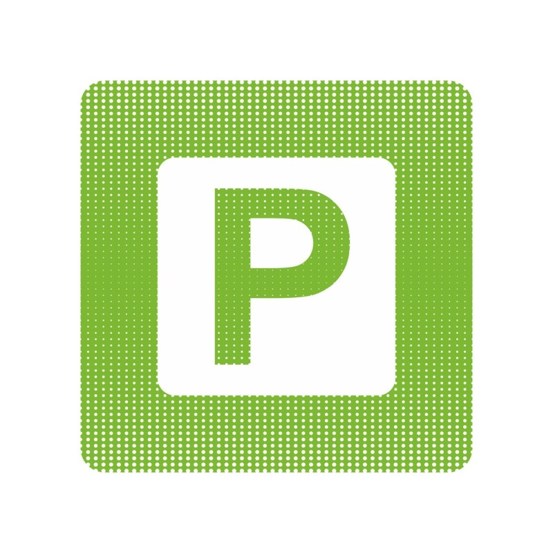 Plaque de porte "Point Picto" en plexiglass ou aluminium - Parking