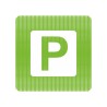 Plaque de porte "Point Picto" en plexiglass ou aluminium - Parking