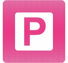 Plaque de porte "Point Picto" en plexiglass ou aluminium - Parking