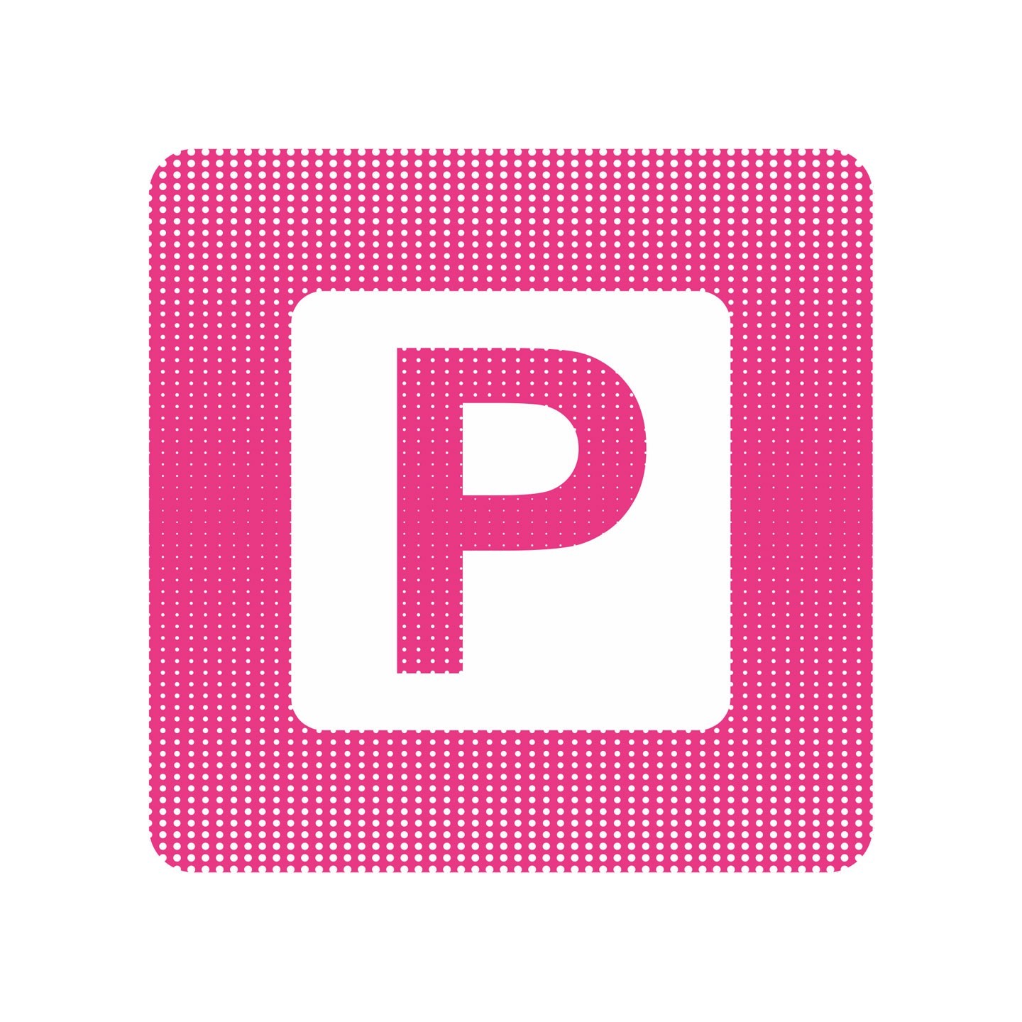 Plaque de porte "Point Picto" en plexiglass ou aluminium - Parking