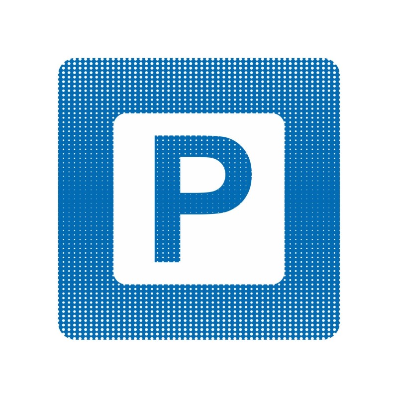 Plaque de porte "Point Picto" en plexiglass ou aluminium - Parking