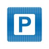 Plaque de porte "Point Picto" en plexiglass ou aluminium - Parking