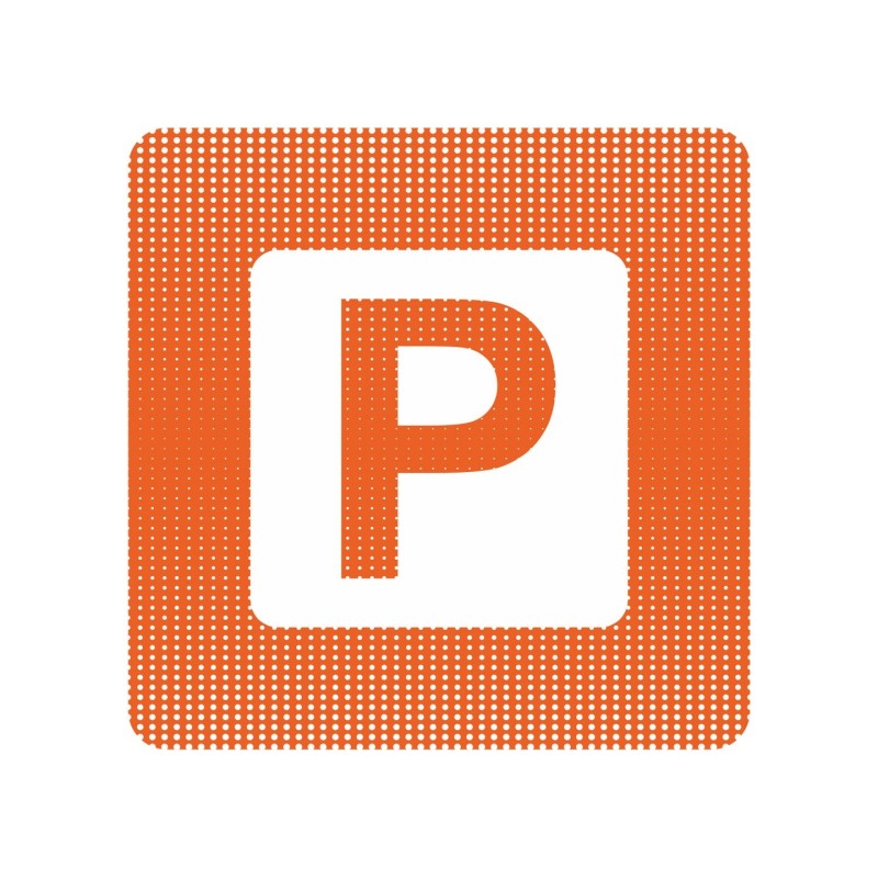 Plaque de porte "Point Picto" en plexiglass ou aluminium - Parking
