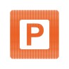 Plaque de porte "Point Picto" en plexiglass ou aluminium - Parking