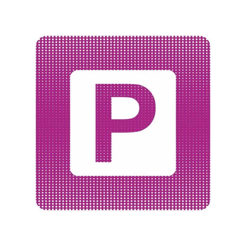 Plaque de porte "Point Picto" en plexiglass ou aluminium - Parking