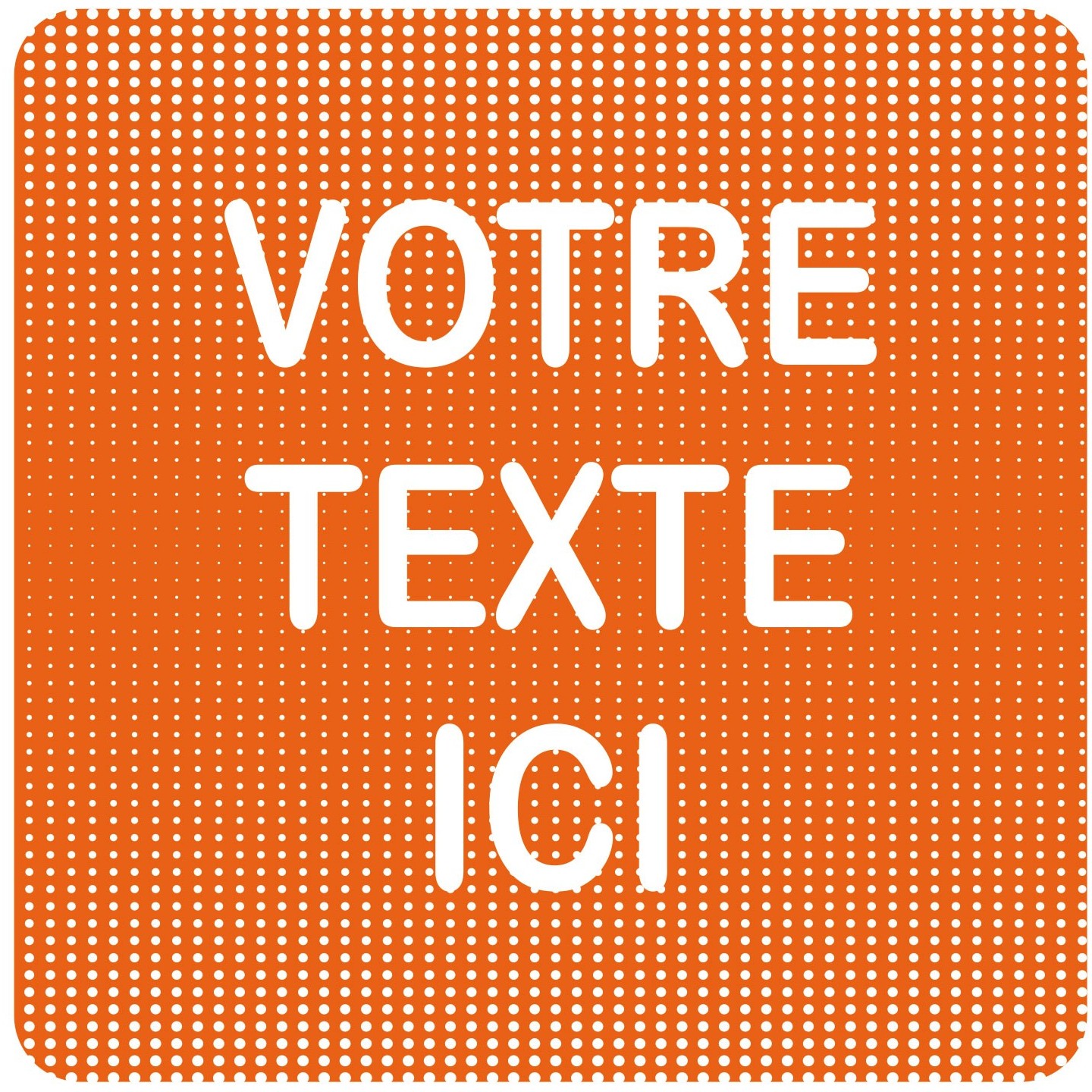 Plaque de porte "Point Picto" en plexiglass ou alu - Votre texte ici
