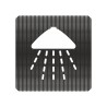 Plaque de porte  "Point Picto" en plexi, noir  -  Douche