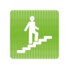 Plaque de porte "Point Picto" en plexi ou en aluminium - Escalier montant