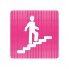Plaque de porte "Point Picto" en plexi ou en aluminium - Escalier montant