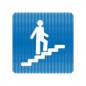 Plaque de porte "Point Picto" en plexi ou en aluminium - Escalier montant