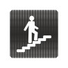 Plaque de porte "Point Picto" en plexi ou en aluminium - Escalier montant
