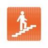 Plaque de porte "Point Picto" en plexi ou en aluminium - Escalier montant