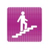 Plaque de porte "Point Picto" en plexi ou en aluminium - Escalier montant