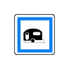 Panneau type routier Terrain de camping pour caravanes ref:CE4b