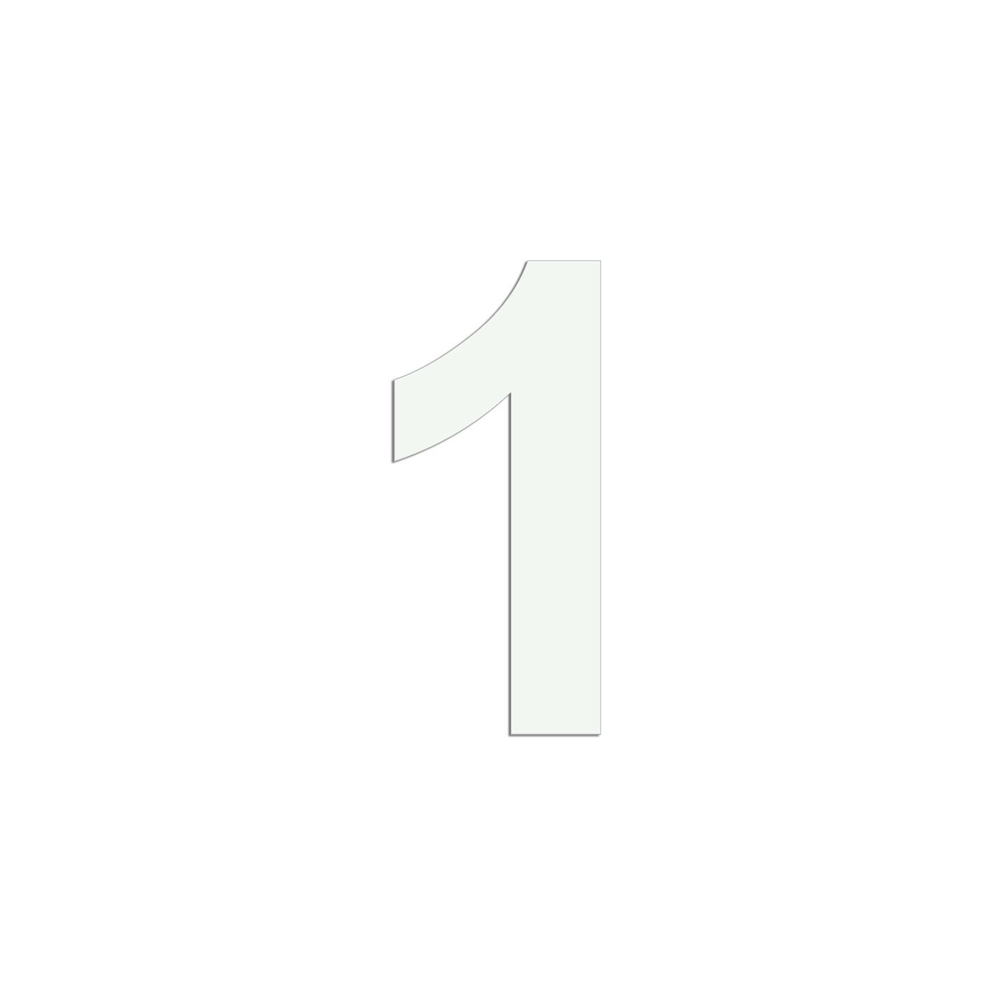Chiffre "1" en aluminium, 2 dimensions, 5 coloris