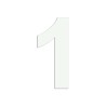 Chiffre "1" en aluminium, 2 dimensions, 5 coloris