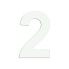 Chiffre "2" en aluminium découpé, coloris et dimensions au choix
