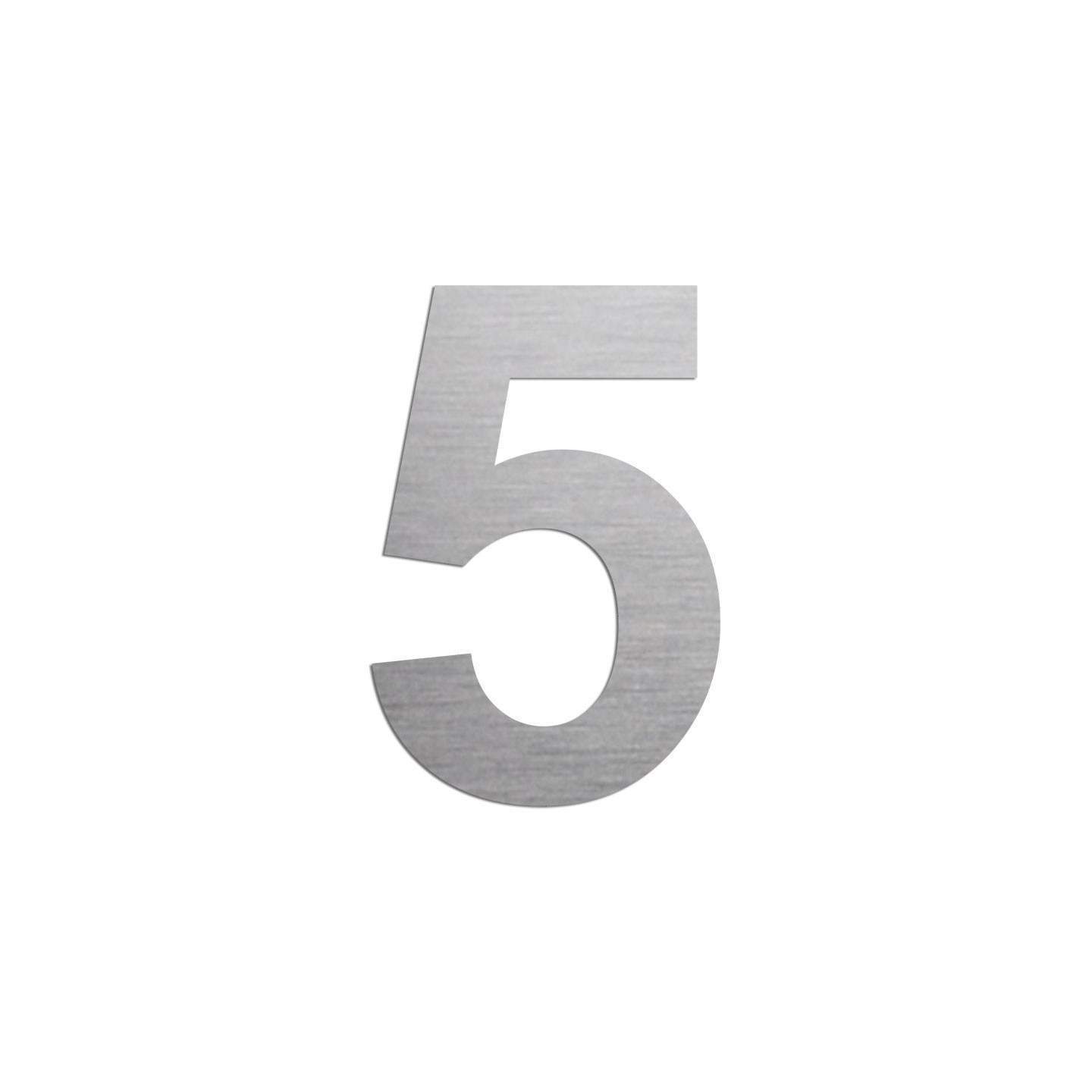 Chiffre "5" en aluminium, 5 coloris au choix, 100 ou 150 mm de haut