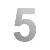 Chiffre "5" en aluminium, 5 coloris au choix, 100 ou 150 mm de haut