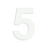 Chiffre "5" en aluminium, 5 coloris au choix, 100 ou 150 mm de haut
