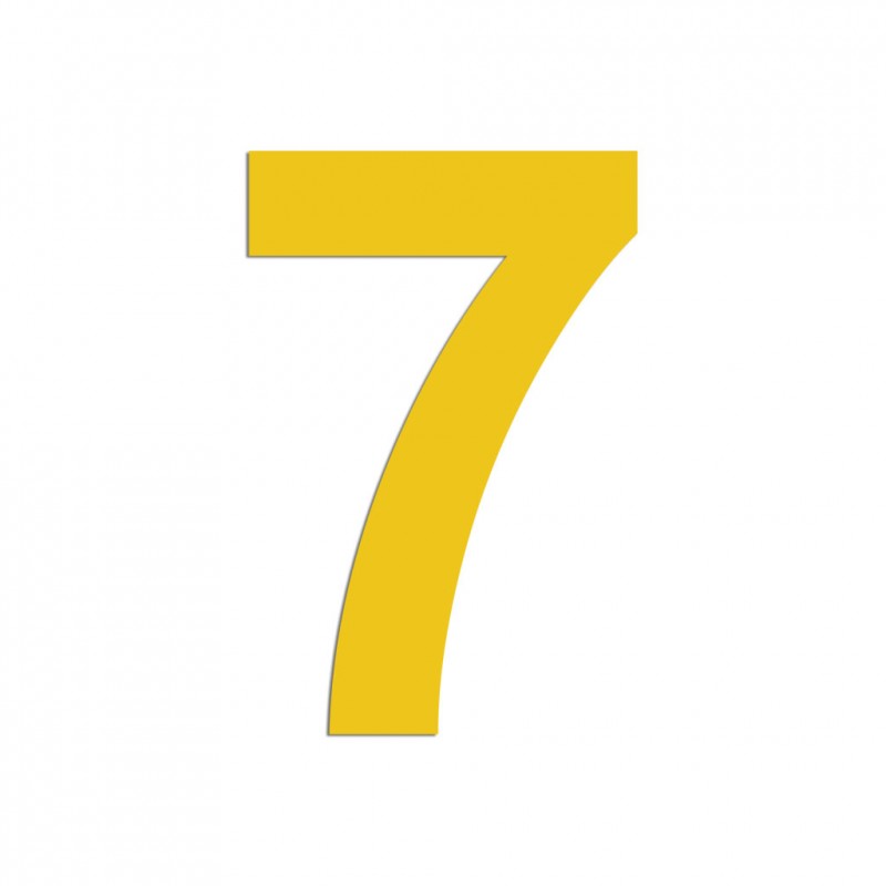 Картинка семь. Цифра 7. Цифра семь желтая. Печатная цифра 7. Цифра семь оранжевая.