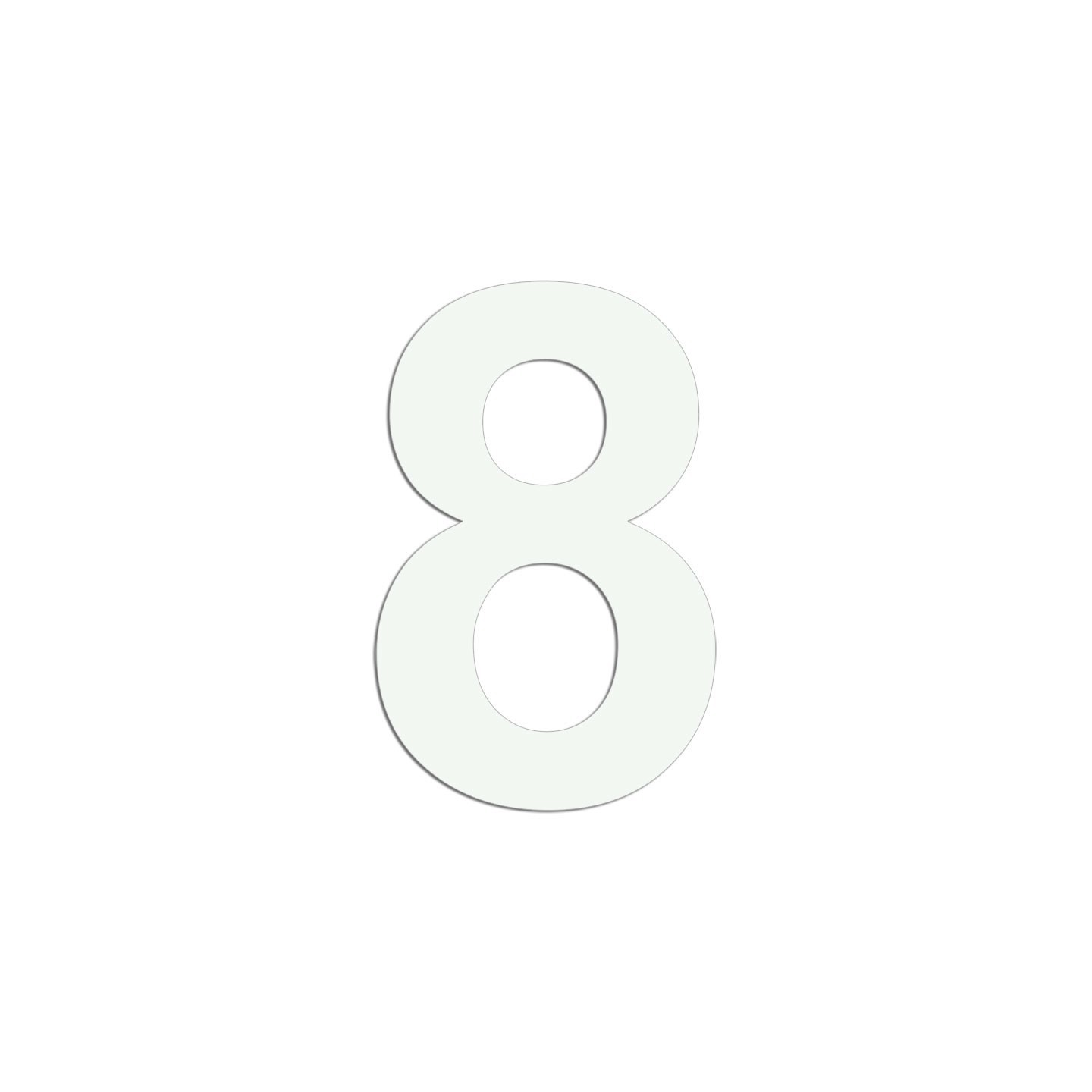 Chiffre "8" en aluminium, choisir la couleur et la dimension
