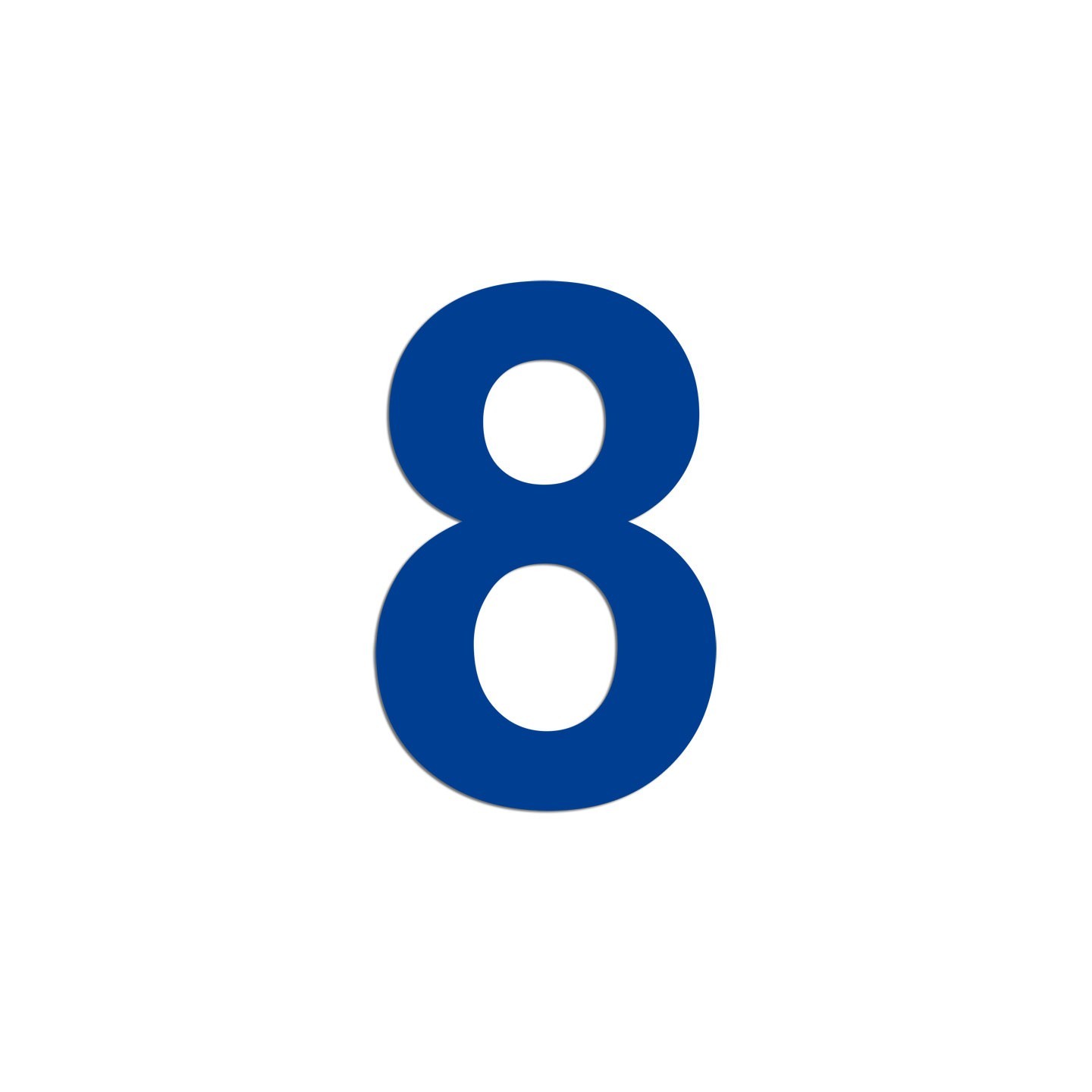 Chiffre "8" en aluminium, choisir la couleur et la dimension