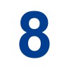 Chiffre "8" en aluminium, choisir la couleur et la dimension