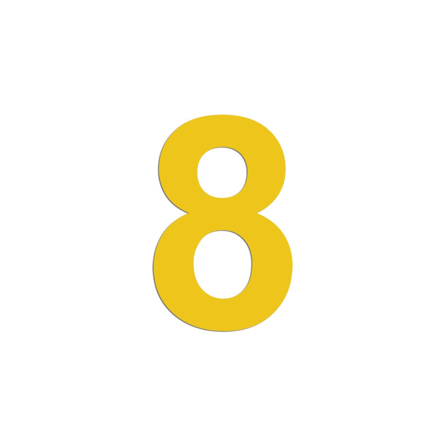 Chiffre "8" en aluminium, choisir la couleur et la dimension