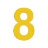 Chiffre "8" en aluminium, choisir la couleur et la dimension