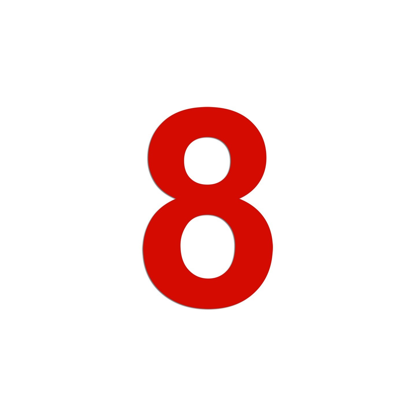 Chiffre "8" en aluminium, choisir la couleur et la dimension
