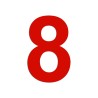 Chiffre "8" en aluminium, choisir la couleur et la dimension