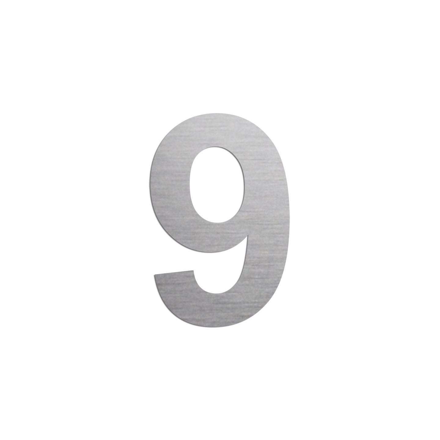 Chiffre "9" en alu découpé, dimensions et coloris au choix
