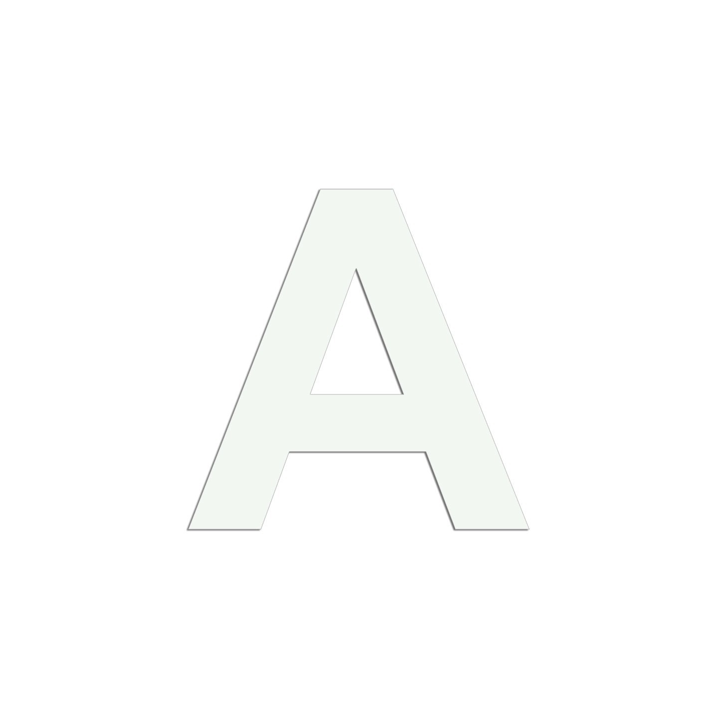 Lettre "A" en aluminium, coloris et dimensions au choix