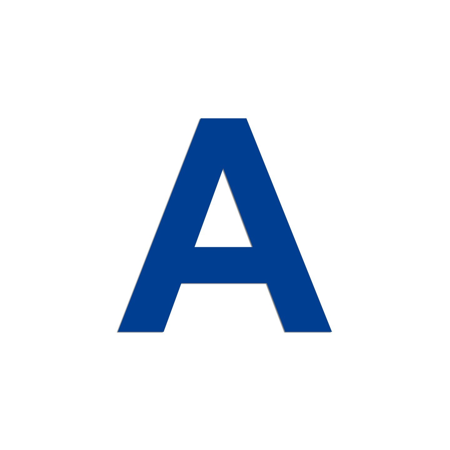 Lettre "A" en aluminium, coloris et dimensions au choix