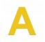 Lettre "A" en aluminium, coloris et dimensions au choix