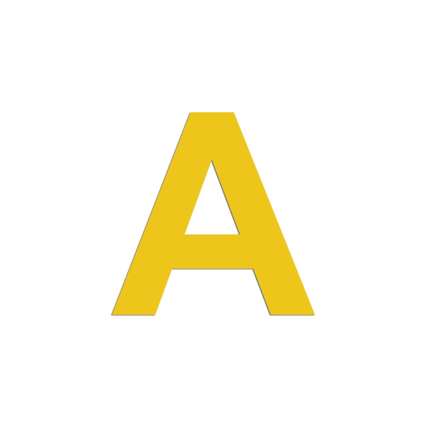 Lettre "A" en aluminium, coloris et dimensions au choix