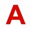 Lettre "A" en aluminium, coloris et dimensions au choix