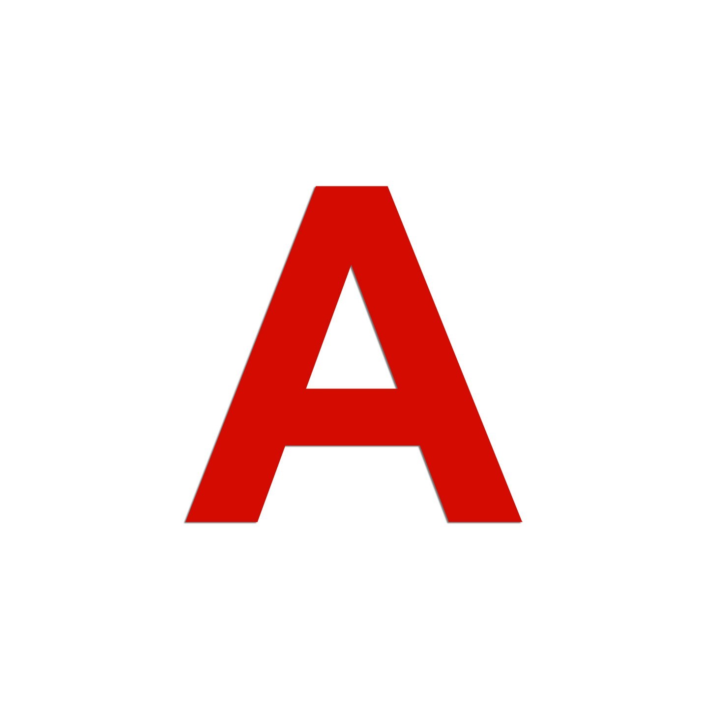 Lettre "A" en aluminium, coloris et dimensions au choix
