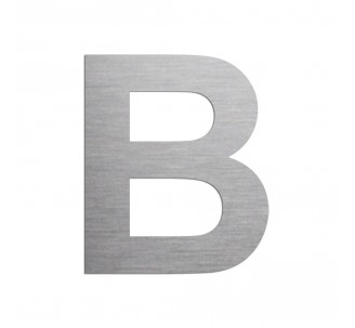 Lettre "B" en aluminium découpé, coloris et dimensions au choix