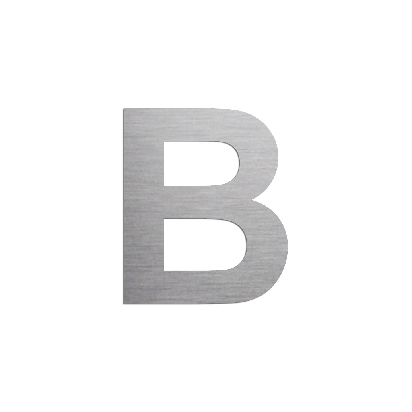 Lettre "B" en aluminium découpé, coloris et dimensions au choix