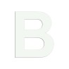 Lettre "B" en aluminium découpé, coloris et dimensions au choix