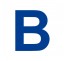 Lettre "B" en aluminium découpé, coloris et dimensions au choix