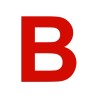 Lettre "B" en aluminium découpé, coloris et dimensions au choix