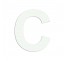 Lettre "C" en alu découpé, dimensions et coloris au choix