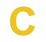 Lettre "C" en alu découpé, dimensions et coloris au choix
