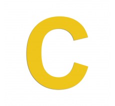 Lettre "C" en alu découpé, dimensions et coloris au choix