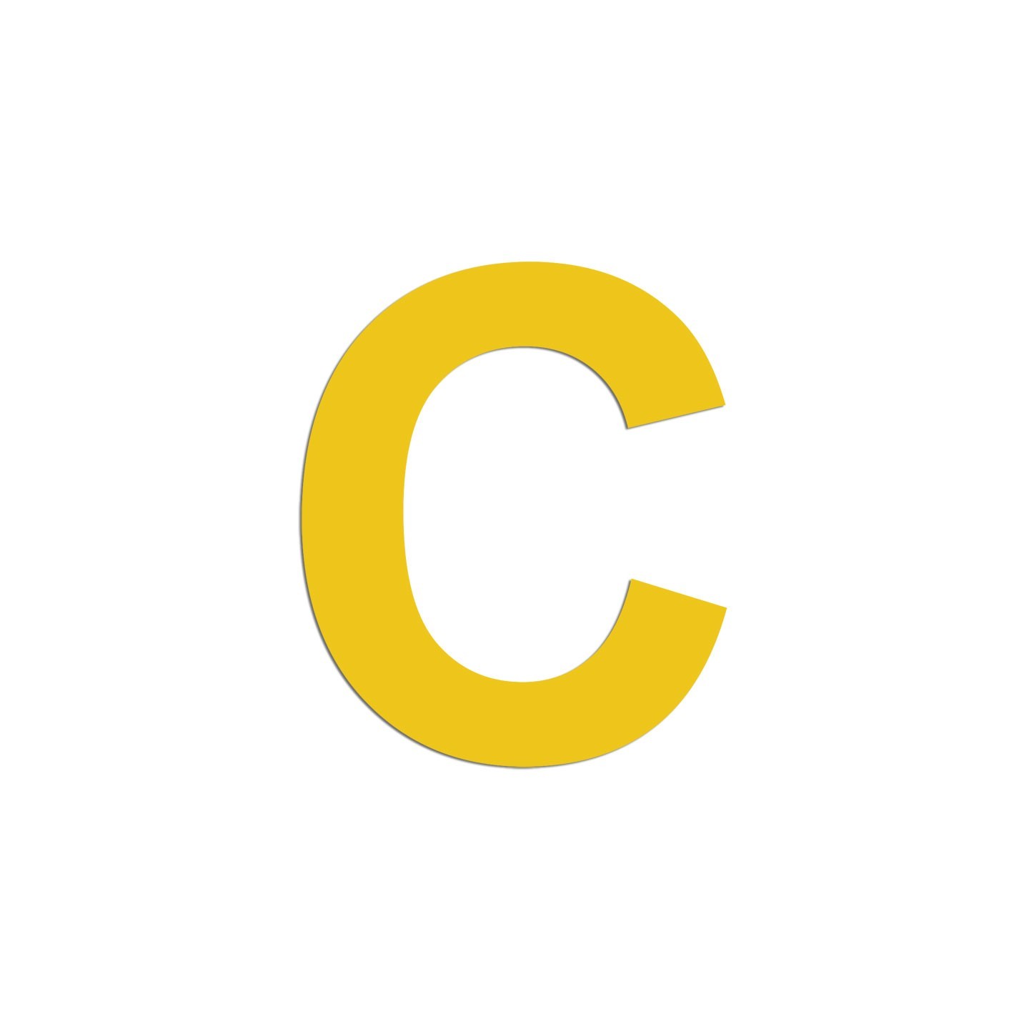 Lettre "C" en alu découpé, dimensions et coloris au choix